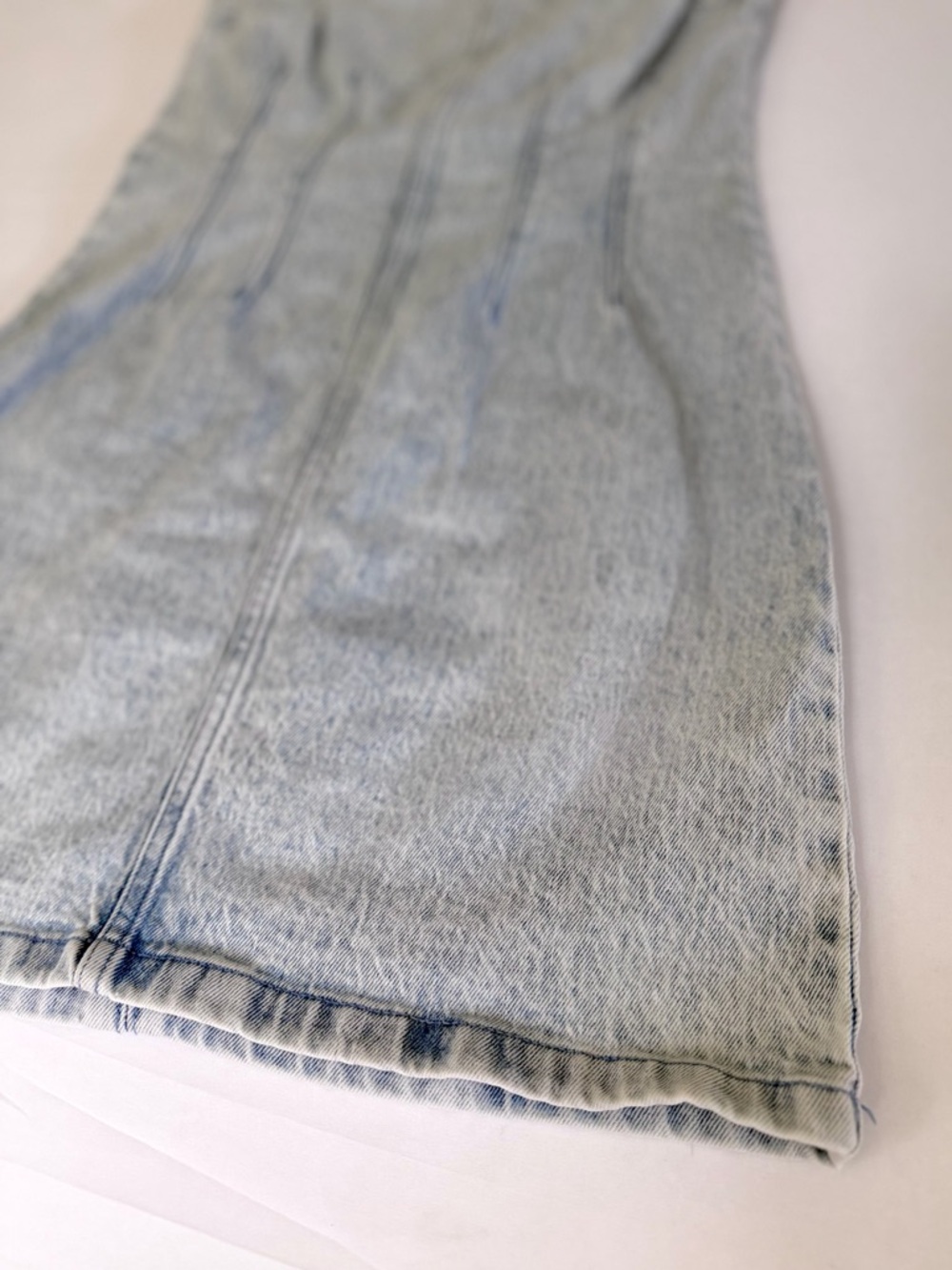 Abercrombie & Fitch Shell Denim Light Wash Mini Dress XS - Picture 4 of 14